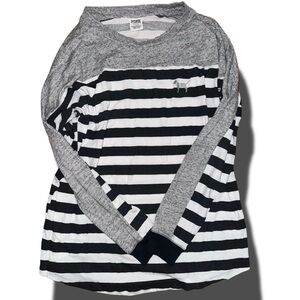 |SOLD!|Striped VS Pink Shirt with sequin dog